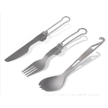 Three-piece Folding Titanium Tableware
